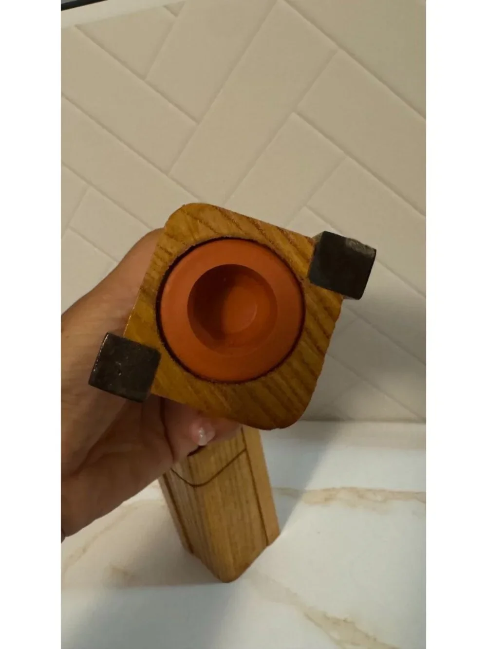 Minimalist 2 Toned Wood Salt and Pepper Shakers